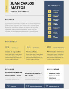 Pantilla De Curriculum Para Técnico Informático